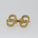 Christian Dior Earring metal 2 Set Gold Tone Auth ka2340-2