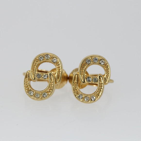 Christian Dior Earring metal 2 Set Gold Tone Auth ka2340