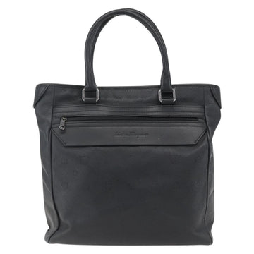 Salvatore Ferragamo Gancini Tote Bag Leather 2way Black Auth ka2346 - 0