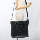 Salvatore Ferragamo Gancini Tote Bag Leather 2way Black Auth ka2346-24