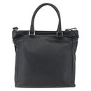 Salvatore Ferragamo Gancini Tote Bag Leather 2way Black Auth ka2346-3