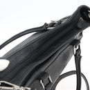 Salvatore Ferragamo Gancini Tote Bag Leather 2way Black Auth ka2346-6