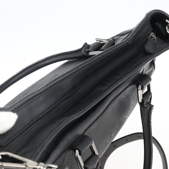 Salvatore Ferragamo Gancini Tote Bag Leather 2way Black Auth ka2346
