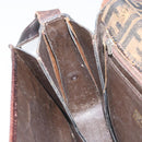 FENDI Zucca Canvas Schoudertas Zwart Bruin Auth ka2348-22