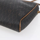 Christian Dior Honeycomb Canvas Shoulder Bag PVC Black Gold Auth ka235-10