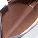 Christian Dior Honeycomb Canvas Shoulder Bag PVC Black Gold Auth ka235-17