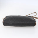 Christian Dior Honeycomb Canvas Shoulder Bag PVC Black Gold Auth ka235-9