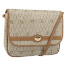 Christian Dior Honeycomb Canvas Shoulder Bag PVC Beige Gold Auth ka2352-1