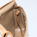 Christian Dior Honeycomb Canvas Shoulder Bag PVC Beige Gold Auth ka2352-18