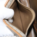 Christian Dior Honeycomb Canvas Shoulder Bag PVC Beige Gold Auth ka2352-20