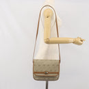 Christian Dior Honeycomb Canvas Shoulder Bag PVC Beige Gold Auth ka2352-21