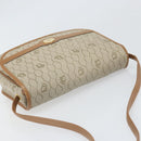 Christian Dior Honeycomb Canvas Shoulder Bag PVC Beige Gold Auth ka2352-6