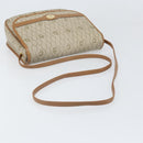 Christian Dior Honeycomb Canvas Shoulder Bag PVC Beige Gold Auth ka2352-7