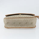 Christian Dior Honeycomb Canvas Shoulder Bag PVC Beige Gold Auth ka2352-9