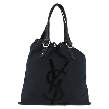 SAINT LAURENT Tote Bag Canvas Black Silver 121631 Auth ka2353 - 0