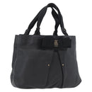 Salvatore Ferragamo Vara Ribbon Hand Bag Leather Black Auth ka2354-1