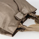Salvatore Ferragamo Vara Ribbon Hand Bag Leather Gold Auth ka2355-6