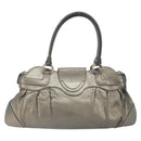Salvatore Ferragamo Gancini Handtas Leer Goud Authentiek ka2356-2