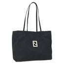 FENDI Tote Bag Nylon Black Silver Auth ka2357-1