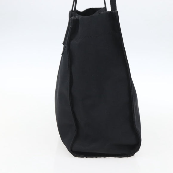 FENDI Tote Bag Nylon Black Silver Auth ka2357