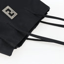FENDI Tote Bag Nylon Black Silver Auth ka2357-6