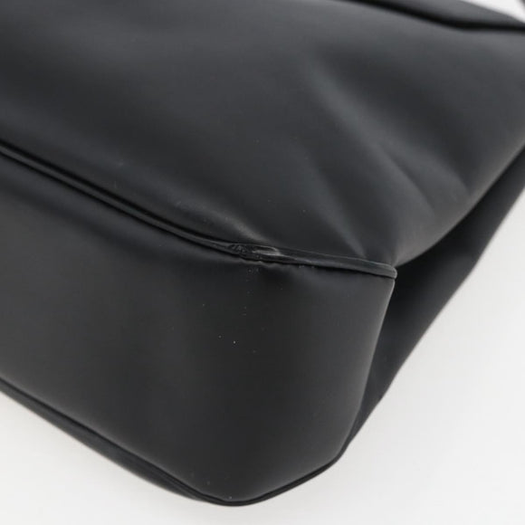 Salvatore Ferragamo Vala Shoulder Bag Leather Silver Black Auth ka2360