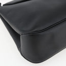 Salvatore Ferragamo Vala Shoulder Bag Leather Silver Black Auth ka2360-14