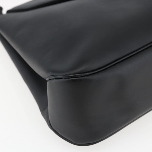 Salvatore Ferragamo Vala Shoulder Bag Leather Silver Black Auth ka2360