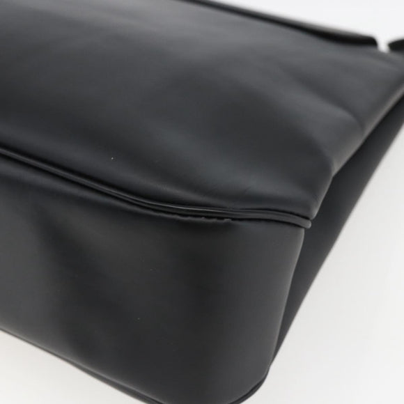 Salvatore Ferragamo Vala Shoulder Bag Leather Silver Black Auth ka2360