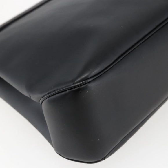 Salvatore Ferragamo Vala Shoulder Bag Leather Silver Black Auth ka2360