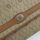 Christian Dior Honeycomb Canvas Shoulder Bag PVC Beige Gold Auth ka2361-17