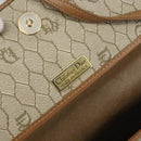 Christian Dior Honeycomb Canvas Shoulder Bag PVC Beige Gold Auth ka2361-18