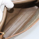 Christian Dior Honeycomb Canvas Shoulder Bag PVC Beige Gold Auth ka2361-11