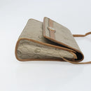 Christian Dior Honeycomb Canvas Shoulder Bag PVC Beige Gold Auth ka2361-3
