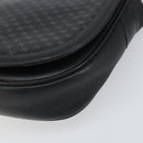 CELINE Macadam Canvas Shoulder Bag PVC Black Gold Auth ka2364-14
