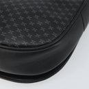 CELINE Macadam Canvas Shoulder Bag PVC Black Gold Auth ka2364-16