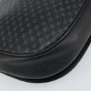 CELINE Macadam Canvas Shoulder Bag PVC Black Gold Auth ka2364-17
