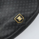 CELINE Macadam Canvas Shoulder Bag PVC Black Gold Auth ka2364-18