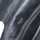 CELINE Macadam Canvas Shoulder Bag PVC Black Gold Auth ka2364-19