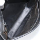 CELINE Macadam Canvas Shoulder Bag PVC Black Gold Auth ka2364-10