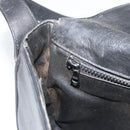 CELINE Macadam Canvas Shoulder Bag PVC Black Gold Auth ka2364-22