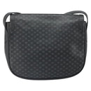 CELINE Macadam Canvas Shoulder Bag PVC Black Gold Auth ka2364-2