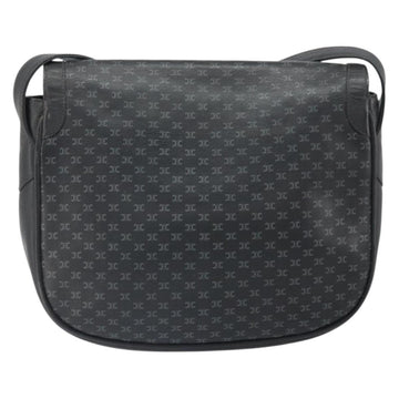 CELINE Macadam Canvas Shoulder Bag PVC Black Gold Auth ka2364 - 0