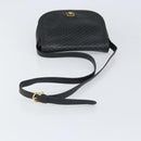 CELINE Macadam Canvas Shoulder Bag PVC Black Gold Auth ka2364-7