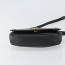 CELINE Macadam Canvas Shoulder Bag PVC Black Gold Auth ka2364-5
