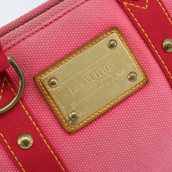 LOUIS VUITTON Antigua Cabas PM Hand Bag Rouge Pink M40088 LV Auth ka2366