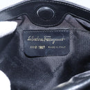 Salvatore Ferragamo Shoulder Bag Leather Gold Black Auth ka2367-14