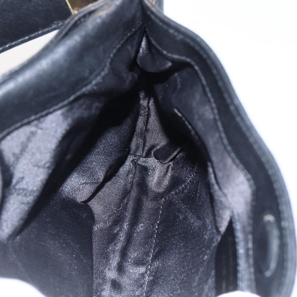 Salvatore Ferragamo Shoulder Bag Leather Gold Black Auth ka2367