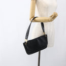 Salvatore Ferragamo Shoulder Bag Leather Gold Black Auth ka2367-20