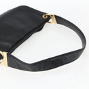 Salvatore Ferragamo Shoulder Bag Leather Gold Black Auth ka2367-7